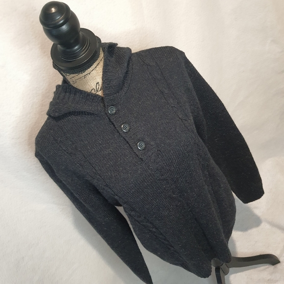 Bleu Ice Womens Wool Knit Acrylic Sweater MED Blue - Picture 6 of 8